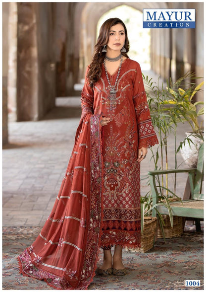 ₹599! Jiafashion Luxury Lawn Cotton  Dress Materials