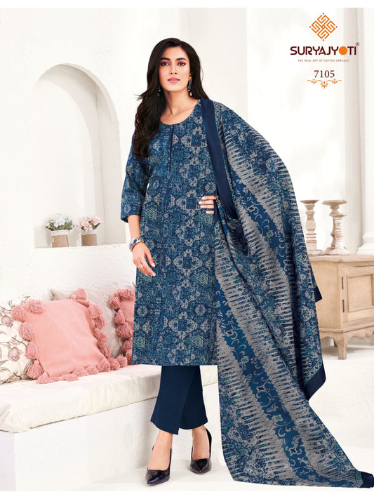 ₹599! Suryajyoti Trendy Cotton Printed Suits