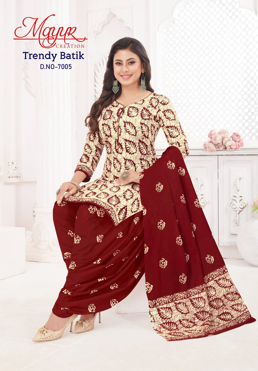 ₹525! Mayur trendy batik cotton dress materials