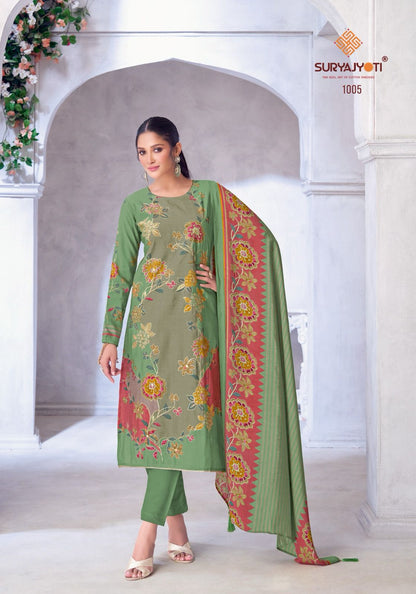 ₹1199! Suryajyoti silk designer dress materials