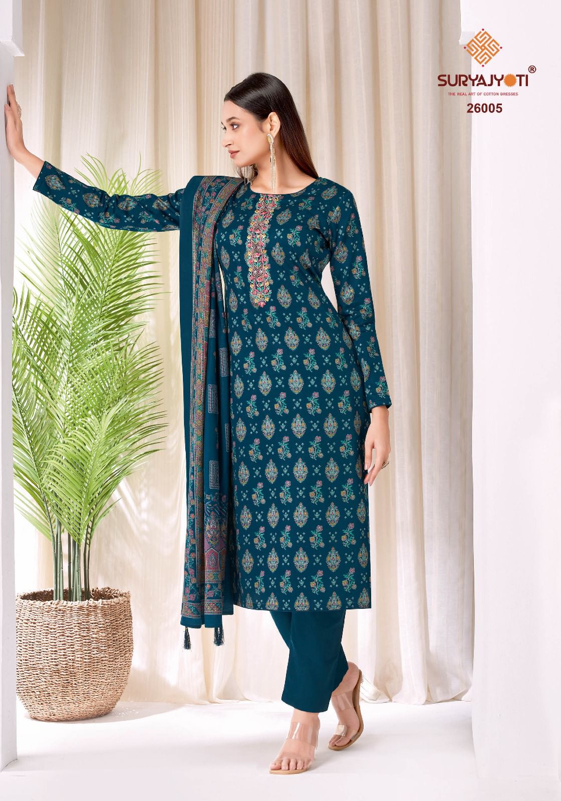 ₹1099! Jiafashion Cotton Designer Dress Materials