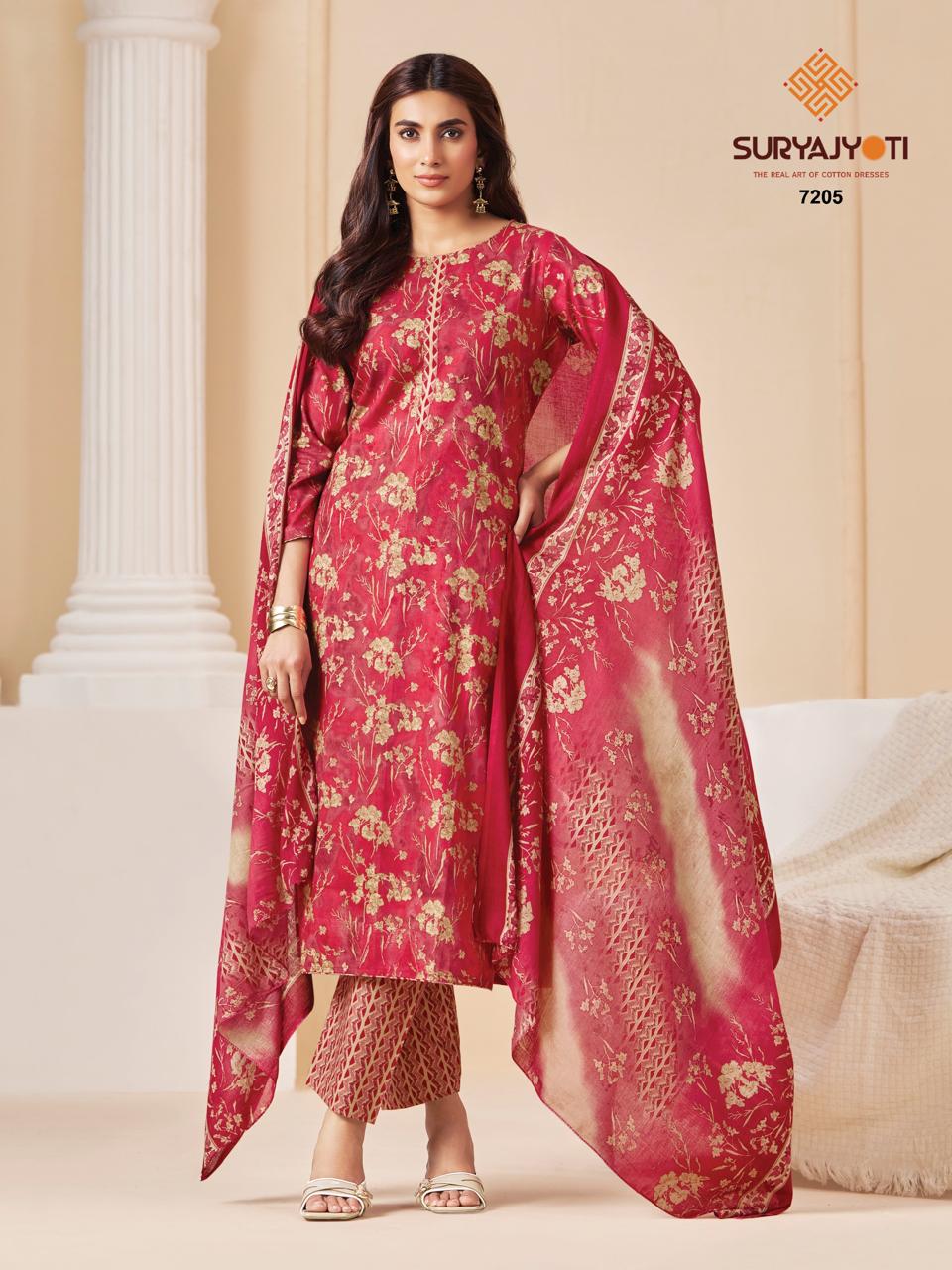 ₹649! Suryajyoti Trendy Cotton Dress Materials