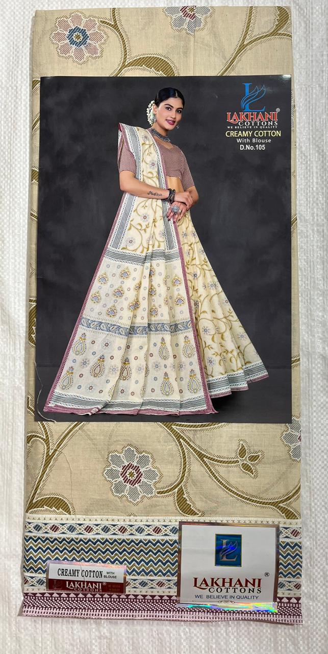 ₹799! Jiafashion Creamy Cotton Printed Sarees