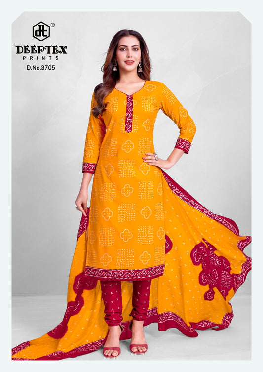 ₹549! Deeptex Bandhani Cotton Dress Materials