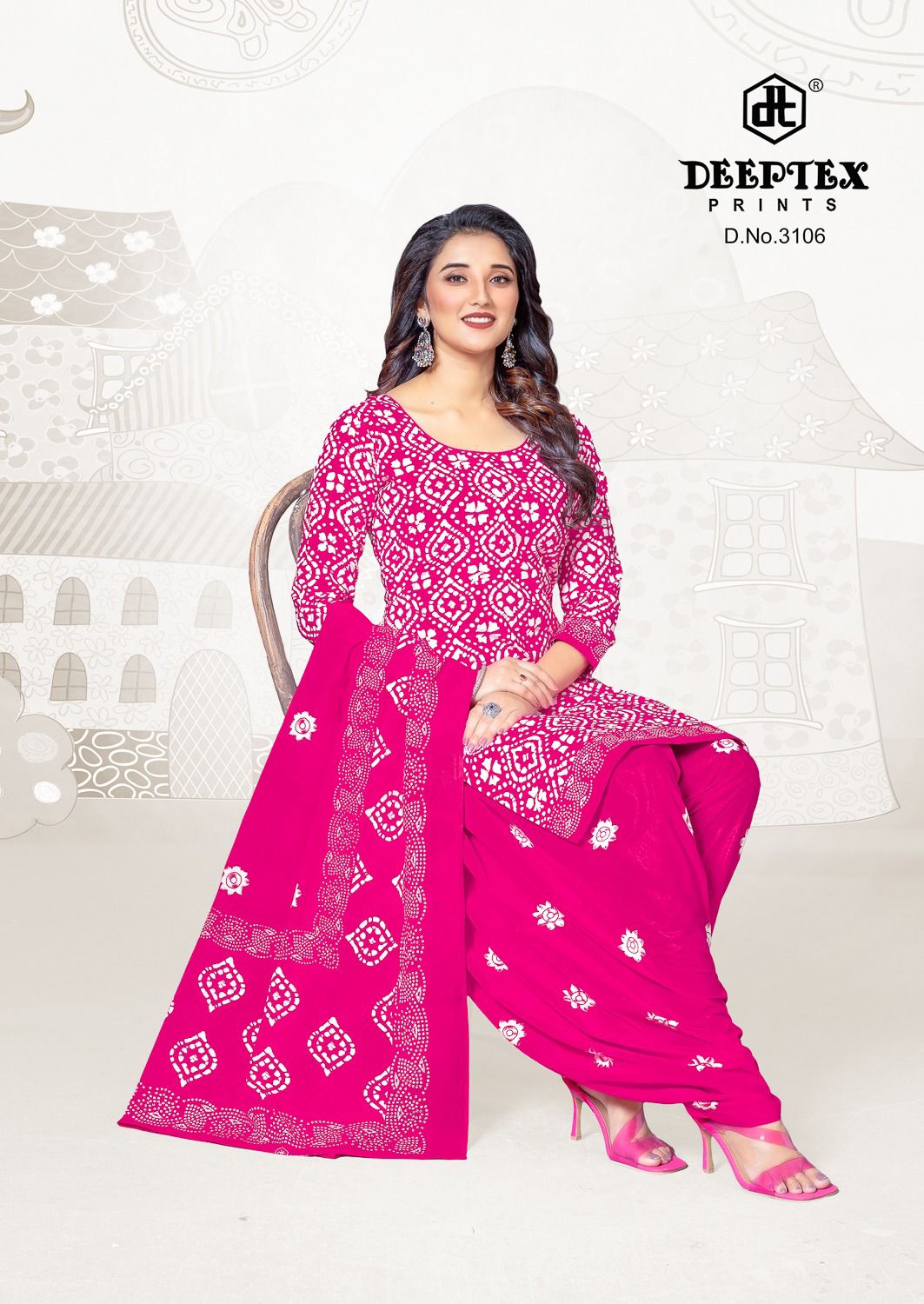 ₹525! Deeptex batik cotton printed dress materials