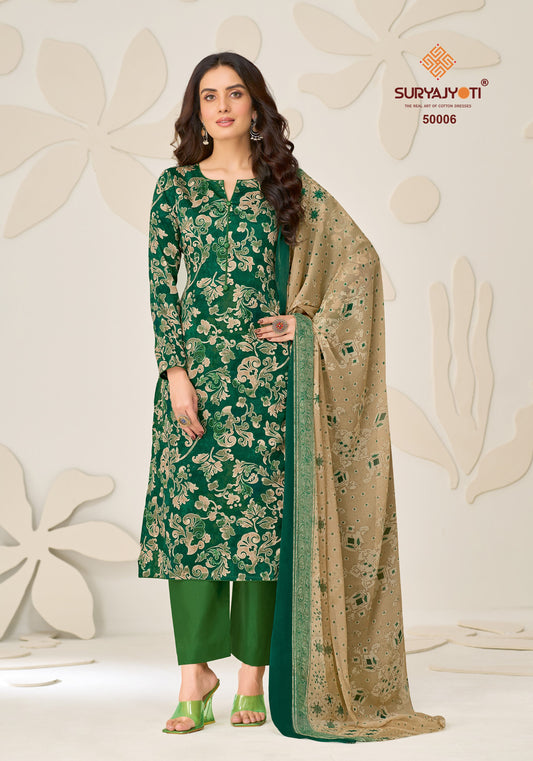 ₹749! Suryajyoti Cotton Designer Printed Suits