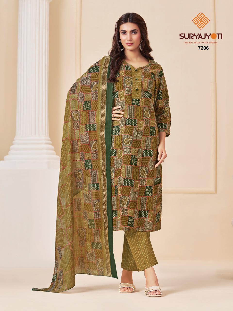 ₹649! Suryajyoti Trendy Cotton Dress Materials