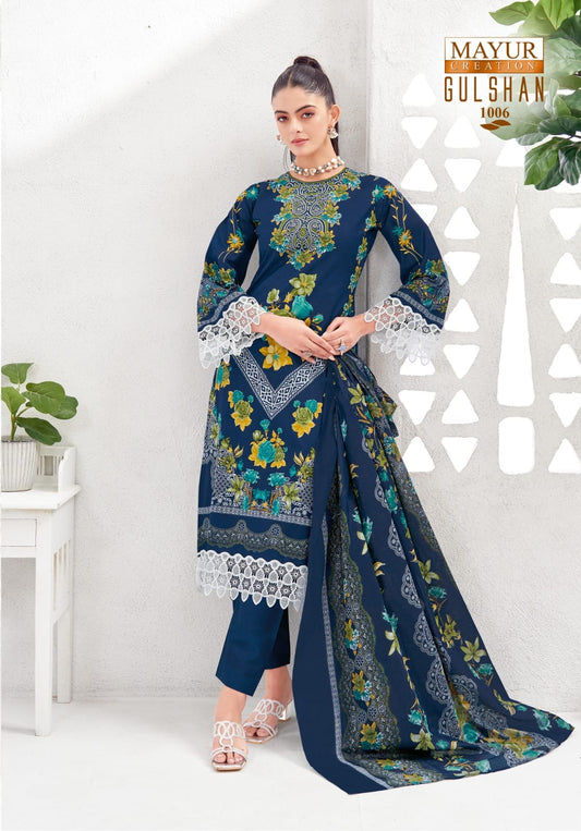 ₹599! Jiafashion lawn Karachi Cotton Dress Materials