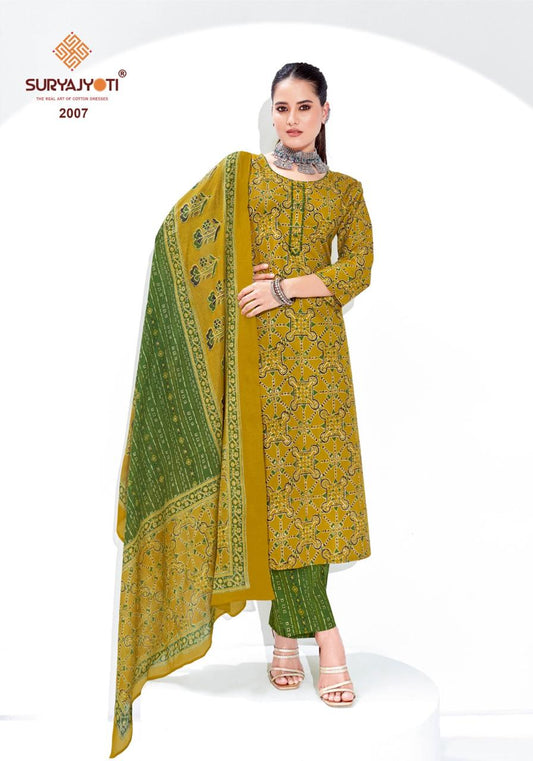 ₹649! Suryajyoti Ajrakh Cotton Dress Materials