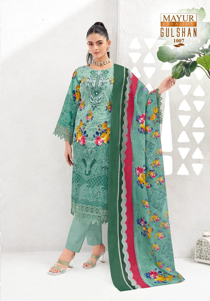 ₹599! Jiafashion lawn Karachi Cotton Dress Materials