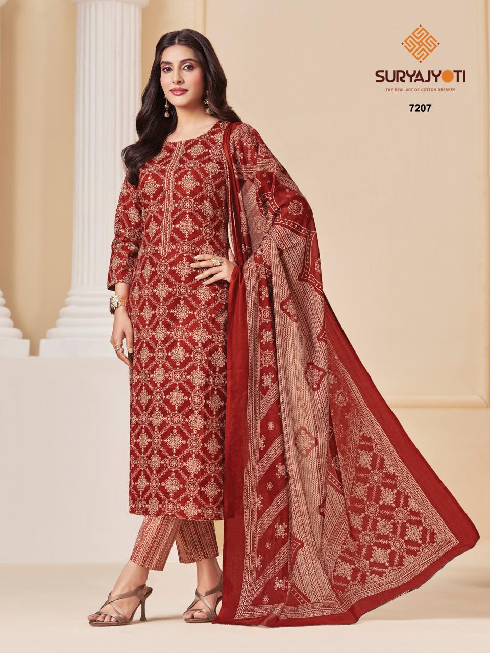 ₹699! Suryajyoti Trendy Cotton Dress Materials