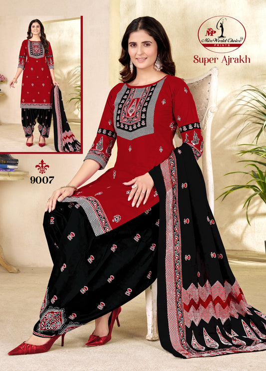 ₹499! Jiafashion Cotton Ajrakh Dress Materials