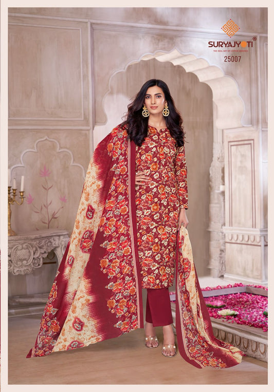 ₹699! Suryajyoti nargis cotton dress materials
