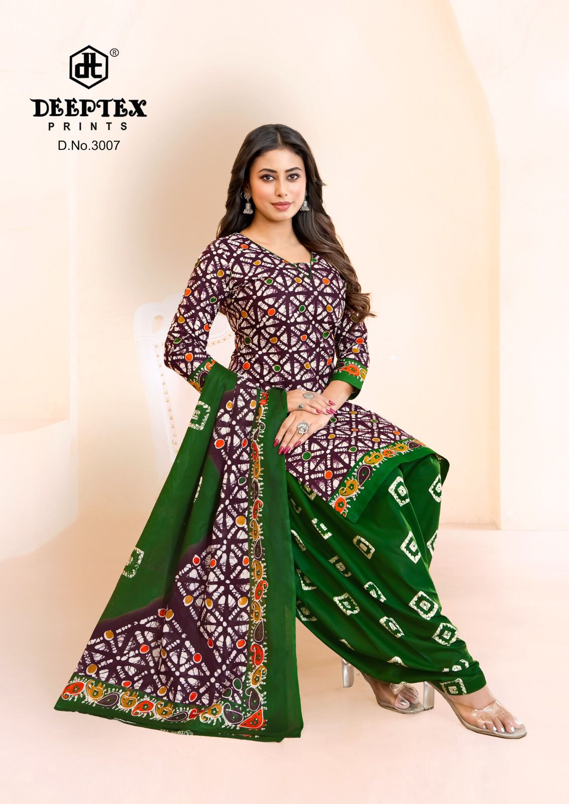 ₹525! Deeptex batik cotton dress materials
