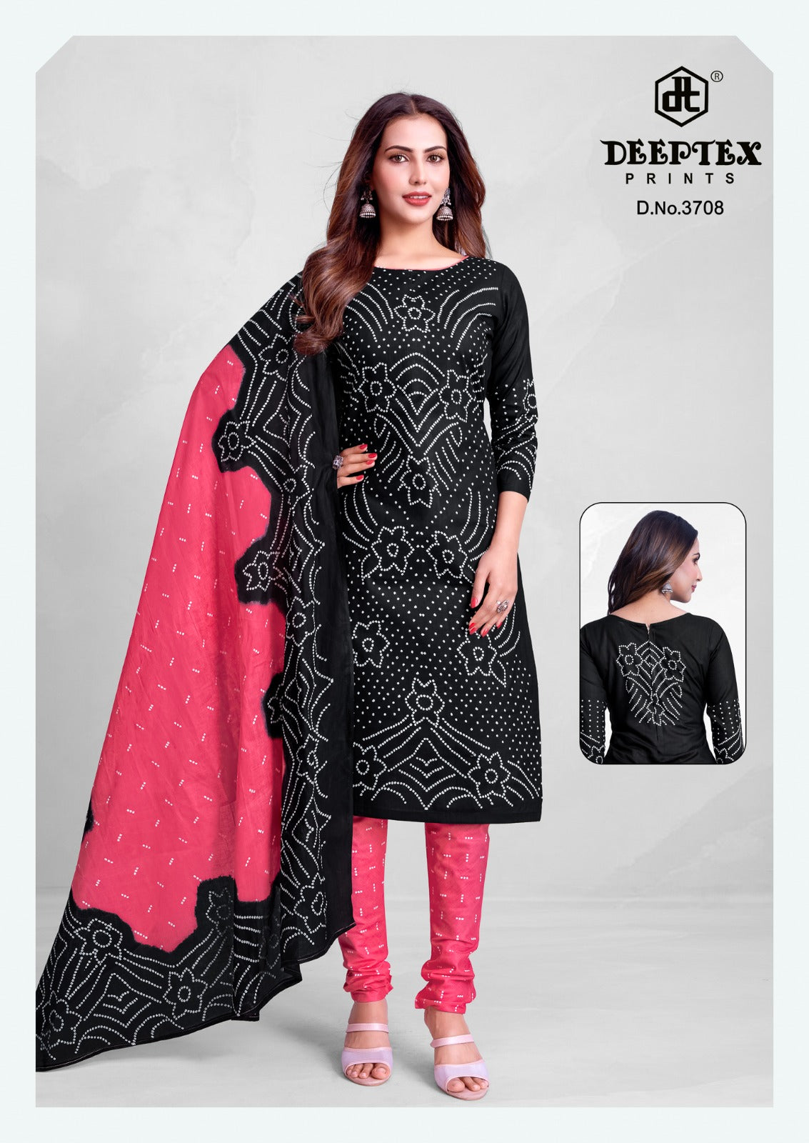 ₹549! Deeptex Bandhani Cotton Dress Materials