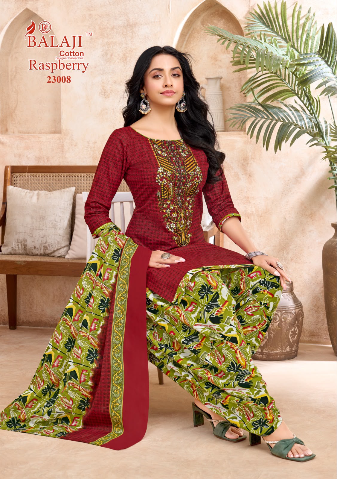 ₹699! Jiafashion Embroidery Cotton Dress Materials