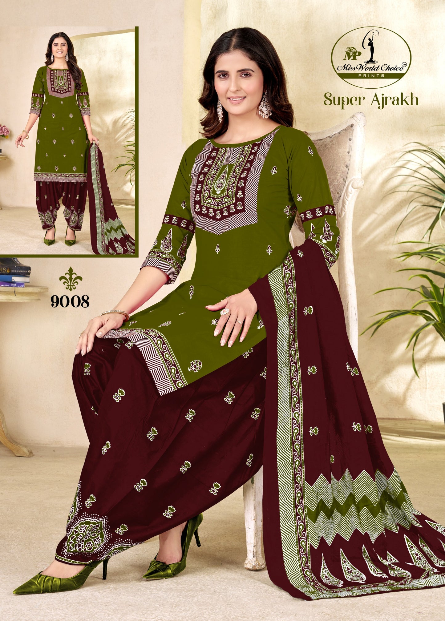 ₹499! Jiafashion Cotton Ajrakh Dress Materials