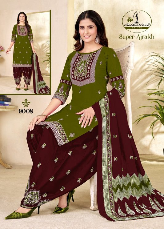 ₹499! Jiafashion Cotton Ajrakh Dress Materials