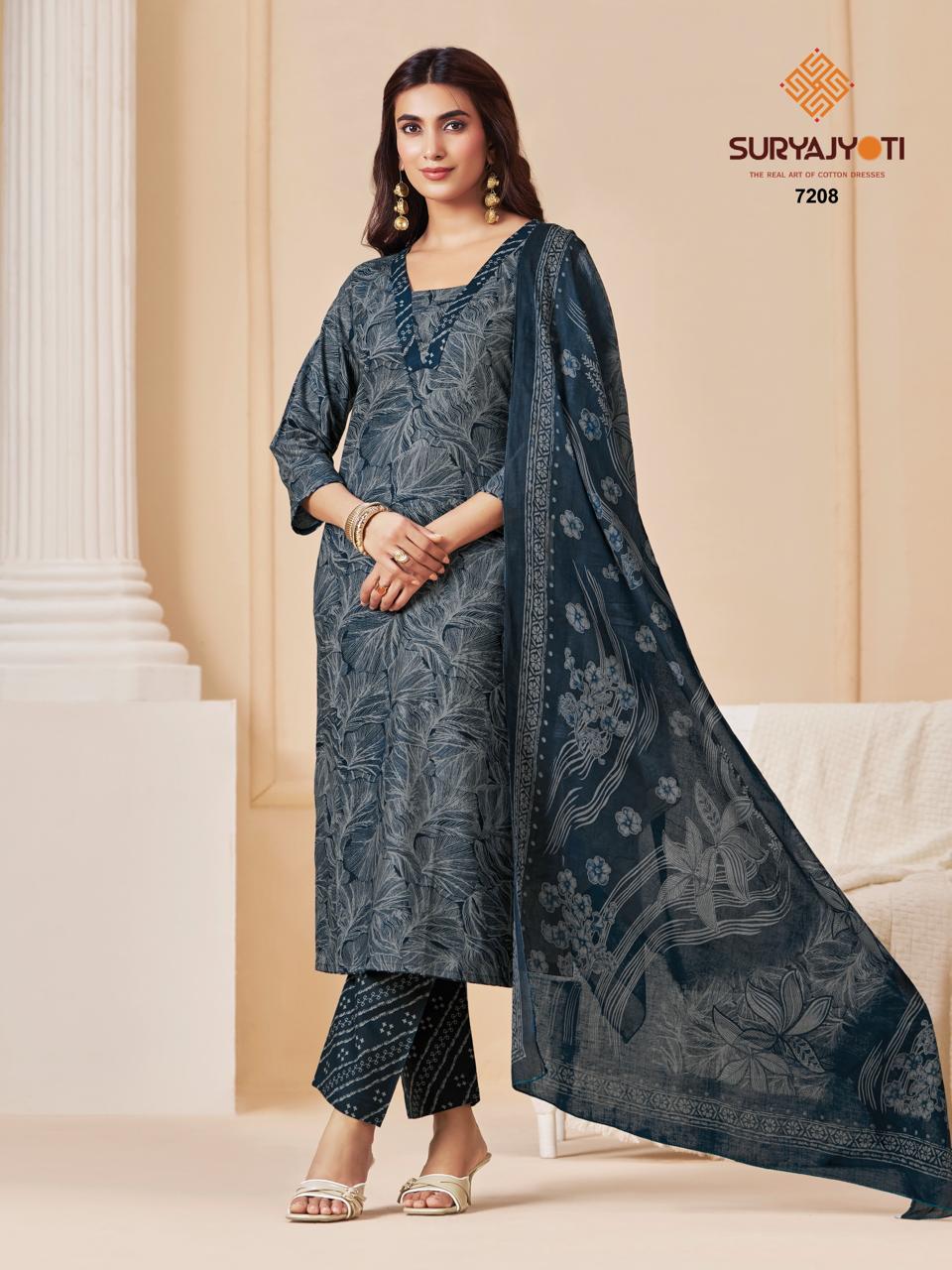 ₹649! Suryajyoti Trendy Cotton Dress Materials