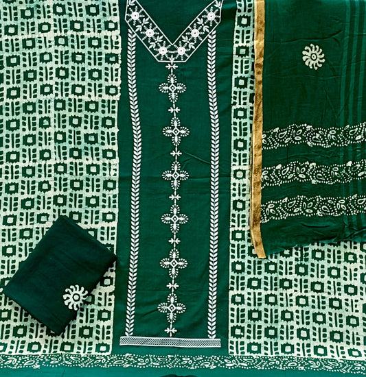 ₹699! JIAFASHION KARACHI BATIK COTTON DRESS MATERIALS