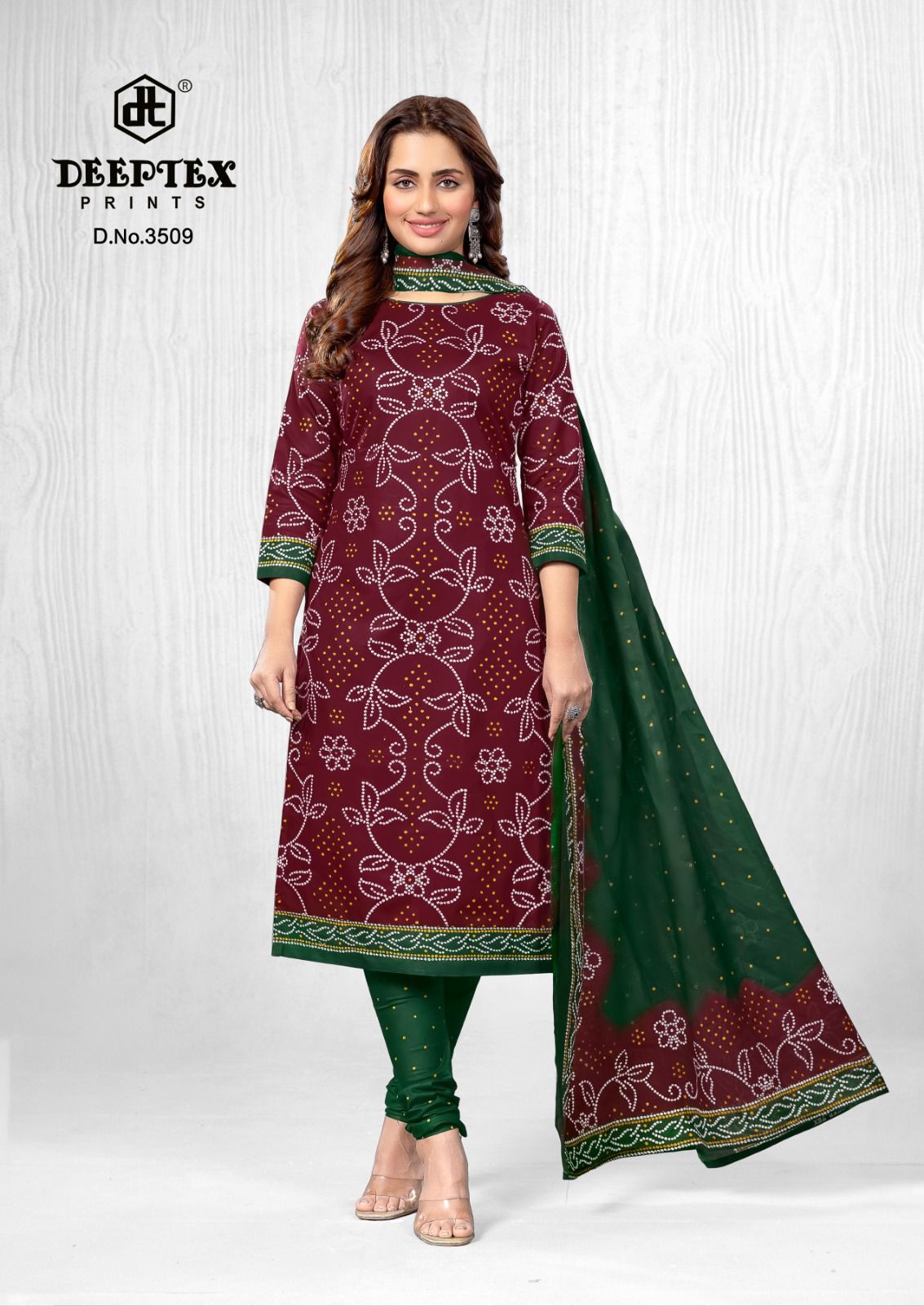 ₹525! Deeptex bandhani cotton printed dress materials