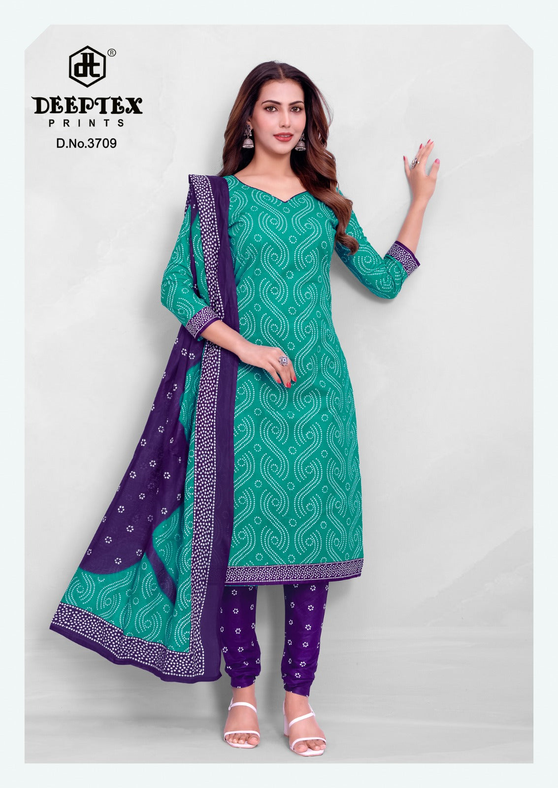 ₹549! Deeptex Bandhani Cotton Dress Materials