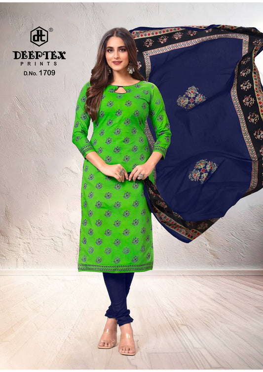 ₹629! Deeptex lawn cotton printed dress materials